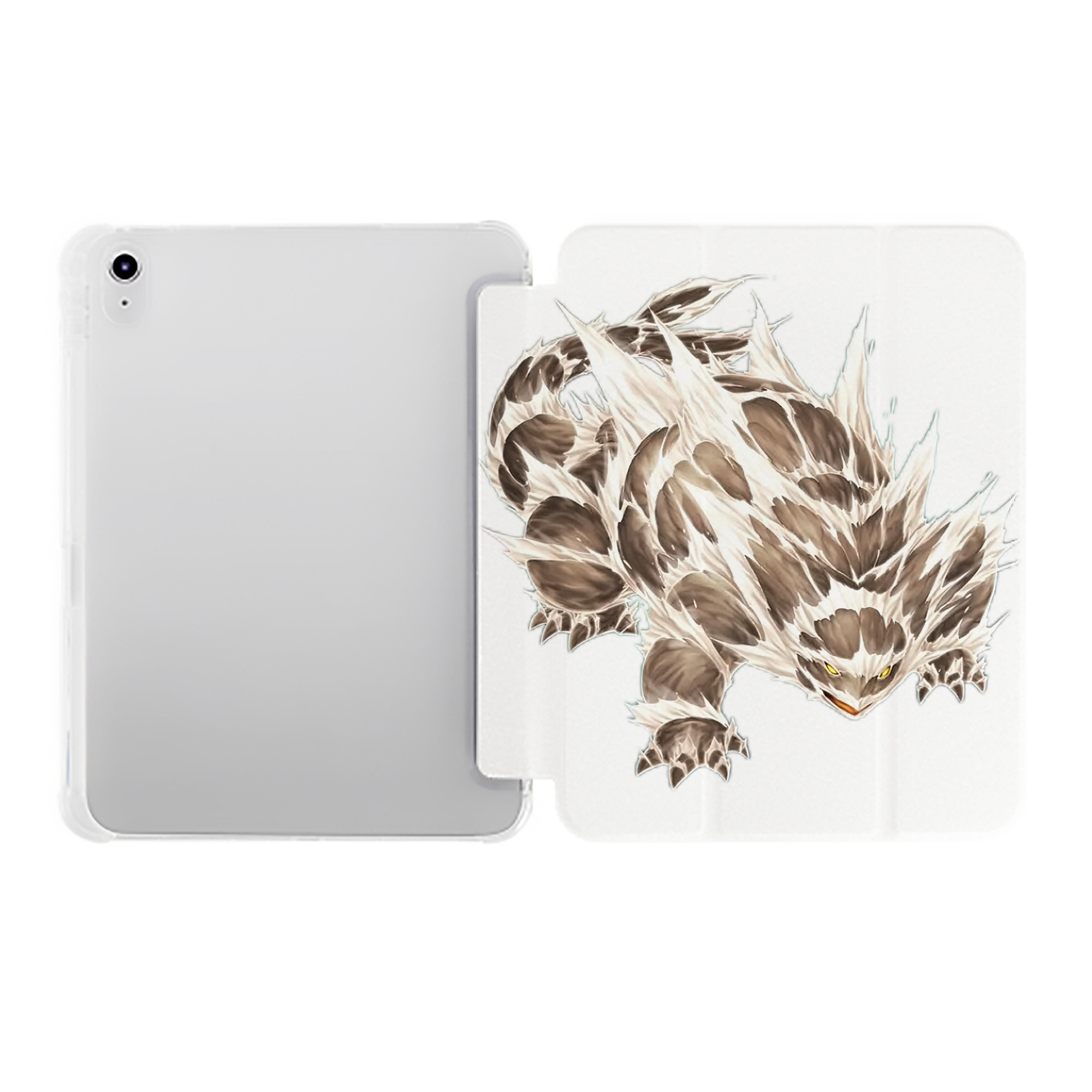 （画像用） 遊☆戯☆王 Yu-Gi-Oh! IPad ケース ペン収納付き 三つ折りスタンド PUレザー×シリコン 対応機種9.5/10.5/10.9インチ